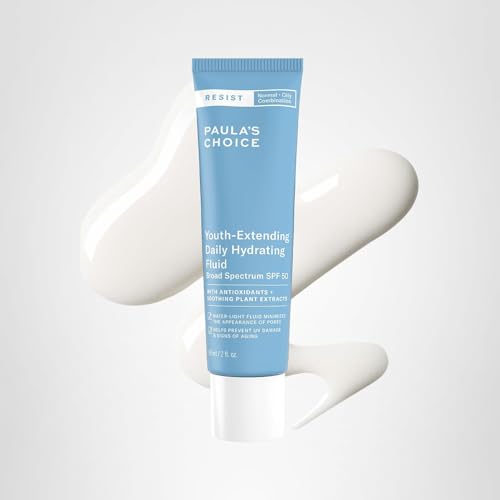 Paula's Choice RESIST Daily Hydrating Fluid Face Moisturizer with SPF 50 Sunscreen, Face Sunscreen for Oily Skin, Chamomile & Vitamin E, UVA/UVB Protection, Fragrance-Free, TSA Friendly, 2 Fl Oz Paula's ChoiceBuy Supplements Australia