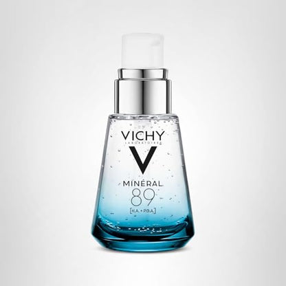VICHY Mineral 89 Booster, Pure Hyaluronic Acid Serum for Face with Polyglutamic Acid for Skin Barrier Repair, Plumps & Hydrates
