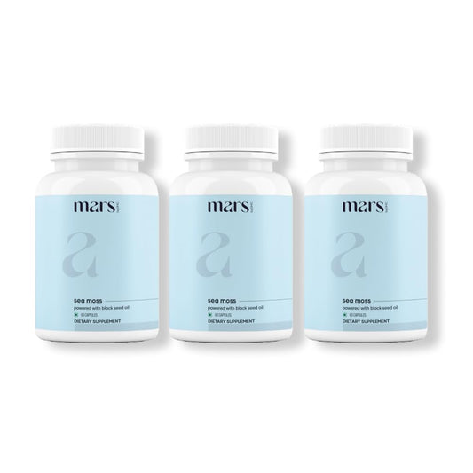 Mars Sea Moss Caps Surge Natural (60N) | Packed with 84 Essential Minerals | Powered with Black Seed Oil, Surgemax & Vitamin D3 | Overall Well-Being - Pack of 3 mars by GHCBuy Supplements Australia