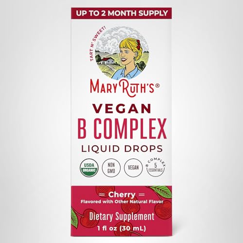 MaryRuth Organics Vitamin B Complex | B Vitamins Complex | Biotin | Vitamin B12 | Niacin | Folate | Metabolic Support Supplement | Vegan | USDA Organic