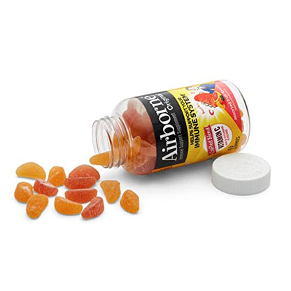 Airborne 750mg Vitamin C Gummies for Adults, Immune Support Gummies with Powerful Antioxidants VIT C & E, Caffeine Free