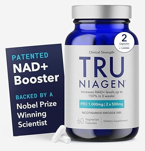 TRU NIAGEN PRO NAD Supplement for Brain Function, Anti Aging, Cell Regeneration | Patented Niagen | Supports Cellular Energy | Nicotinamide Riboside (NR)