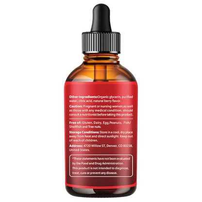 14-in-1 Berberine with Ceylon Cinnamon Supplement Liquid Drops, 1800mg + 30:1 Liposomal Tech with Cayenne Pepper, Soursop, Chromium, Bitter Melon, Turmeric, Moringa, Gymnema