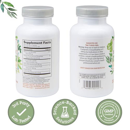 Quantum Health Super Lysine+ / Advanced Formula Lysine+ Immune Support with Vitamin C, Echinacea, Licorice, Propolis, Odorless Garlic