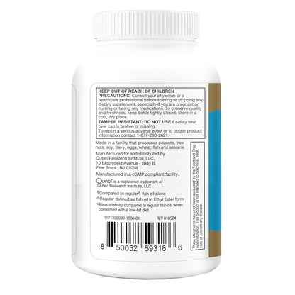 Qunol Advanced Omega 3 Krill and Fish Oil Complex, 10x Better Bioavailability, One Pill Dose, 250mg EPA & DHA
