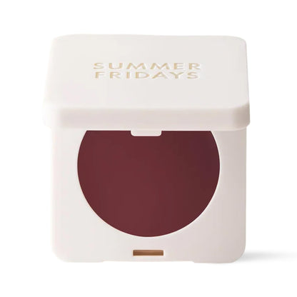 Summer Fridays Blush Butter Balm - Skincare-Infused Hydrating Cream Blush with Hyaluronic Acid, Ceramides, & Shea Butter for a Dewy Flush of Color - Cheek and Lip Tint - Berry Spritz (0.14 Oz)
