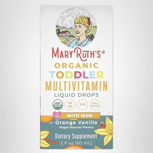MARYRUTH'S Organic Toddler Vitamin C Drops for Immunity | Ages 1-3 Years | 15 mg Per Serving | Vitamin C for Immune Support & Overall Health | Vegan | Sugar Free