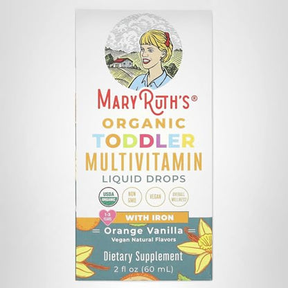 MARYRUTH'S Organic Toddler Vitamin C Drops for Immunity | Ages 1-3 Years | 15 mg Per Serving | Vitamin C for Immune Support & Overall Health | Vegan | Sugar Free