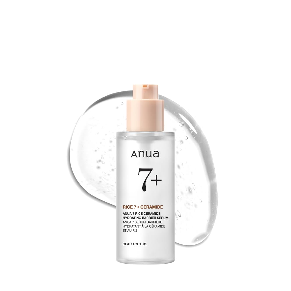 Anua Rice Ceramide 7 Hydrating Barrier Serum, Moisturizing Face Serum, Non-comodogenic, Hyaluronic Acid, Niacinamide, Lightweight, Fragrance Free, Sensitive Dry Skin, Korean Skincare, 1.69 fl oz ANUABuy Supplements Australia