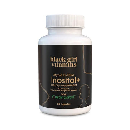 Black Girl Vitamins Inositol Supplement, 2000mg Myo + 50mg D-Chiro, Vegan Capsules to Support Hormone Balance