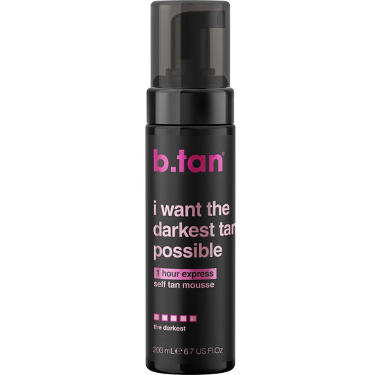 b.tan Ultra Dark Self Tanner Mousse | I Want The Darkest Tan Possible - Fast, 1 Hour Express