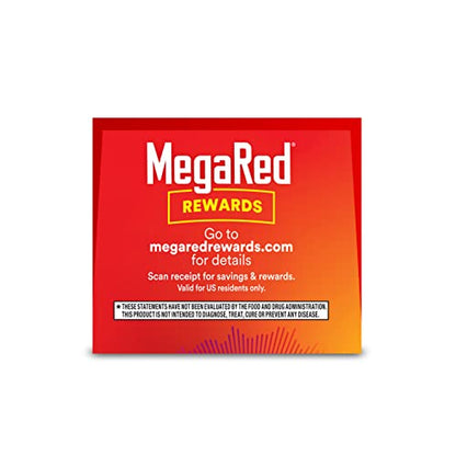 Megared Omega-3 Fish Oil + High Absorption Krill Oil 500mg Softgels, MegaRed Advanced 4in1 (80 count in a bottle) Concentrated Omega-3 Fish