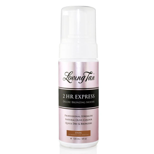 Loving Tan 2 HR Express Self Tanning Mousse, Dark - Streak Free, Natural, Professional Quality - 5+ Sunless Self Tanner