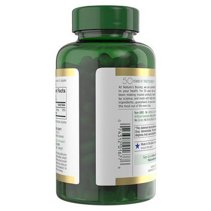 Nature’s Bounty High Absorption Magnesium Glycinate 240 mg for Supporting Muscle Relaxation and Bone, Heart & Nerve Health – Non-GMO, Gluten-Free, Vegetarian, 120 Count/60 Servings Nature's BountyBuy Supplements Australia
