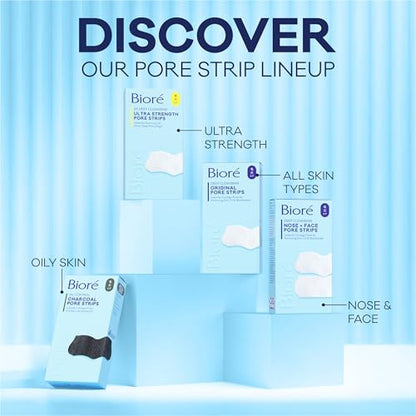 Biore Charcoal, Deep Cleansing Pore Strips, Nose Strips for Blackhead Removal on Oily Skin