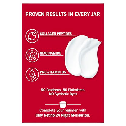 Olay Collagen Peptide Face Moisturizer, Firming Cream for Women, Fragrance-Free, Non-Greasy - Hydrating, Anti-Aging, Anti-Wrinkle