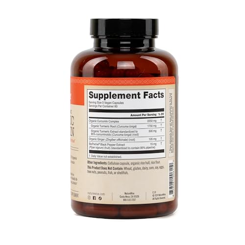 NatureWise Curcumin Turmeric 2250mg - 95% Curcuminoids & BioPerine Black Pepper Extract for Advanced Absorption - Daily Joint and Immune Health Support