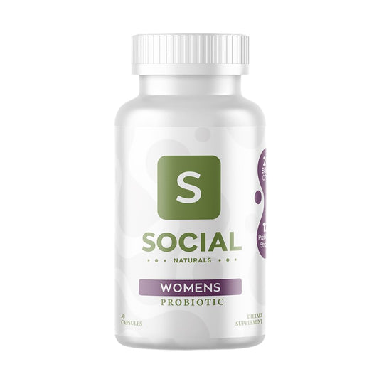 Social Naturals Women's Probiotic for Total Body Balance | 12 Strains with Lactobacillus & Bifidobacteria | Digestive, Vaginal & Immune Support | 20 Billion CFU | Vegan