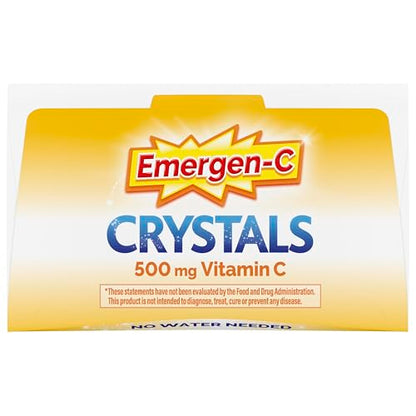 Emergen-C Crystals, On-the-Go Emergen-C Immune Support Supplement with Vitamin C, B Vitamins, Zinc and Manganese
