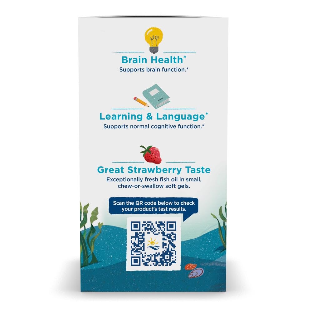 Nordic Naturals Ultimate Omega Jr., Strawberry - 120 Mini Soft Gels - 680 Total Omega-3s with EPA & DHA - Brain Health, Mood, Learning - Non-GMO - 60 Servings Nordic NaturalsBuy Supplements Australia