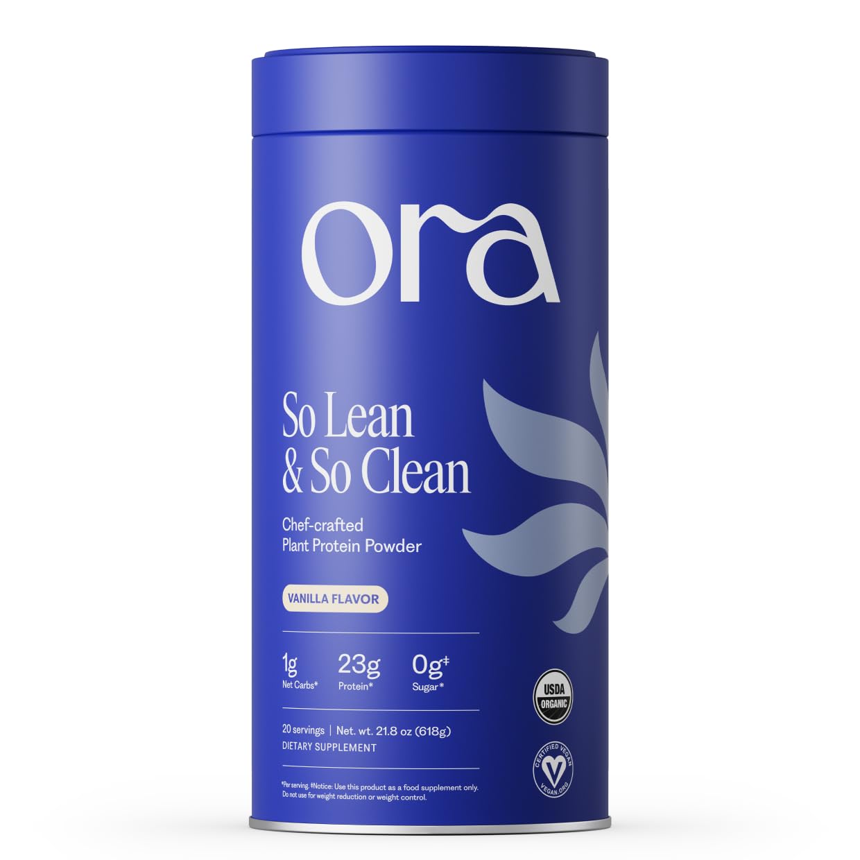 Ora Organic Plant-Based Protein Powder - 23g Protein for Women and Men - Vanilla Flavor 20 Servings, Vegan, Clean Protein, Third-Party Tested, Gluten-Free - 20 Servings Ora Organic buy supplements Au