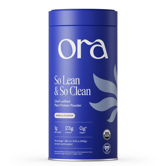 Ora Organic Plant-Based Protein Powder - 23g Protein for Women and Men - Vanilla Flavor 20 Servings, Vegan, Clean Protein, Third-Party Tested, Gluten-Free - 20 Servings Ora Organic buy supplements Au