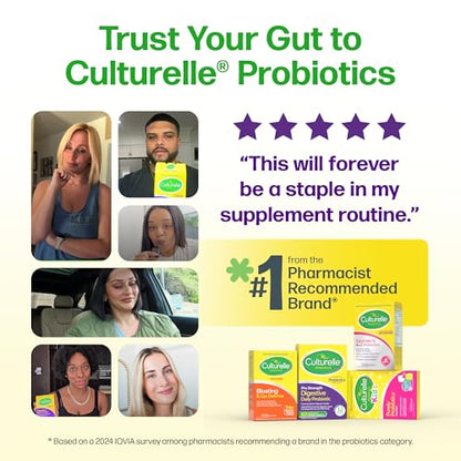 Culturelle Pro Strength Daily Probiotics For Digestive Health (2 Month Supply) with Prebiotics for Women & Men, Supports Occasional Diarrhea