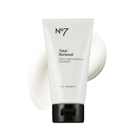 No7 Microdermabrasion Total Renewal Face Scrub - Exfoliating Face Wash & Dark Spot Corrector for Sensitive Skin