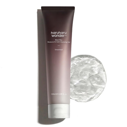 HARUHARU wonder Black Rice Moisture 5.5 Soft Cleansing Gel, Gentle Daily Cleanser, Low 5.5pH, Moisture Balance, Soap Free