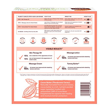 Palmer's Cocoa Butter Formula Pregnancy Skin Care Kit for Stretch Marks and Scars, Dermatologist Approved