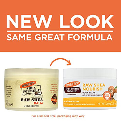 Palmer's Shea Butter Formula Raw African Shea Butter Balm, Nourishing Body Moisturizer