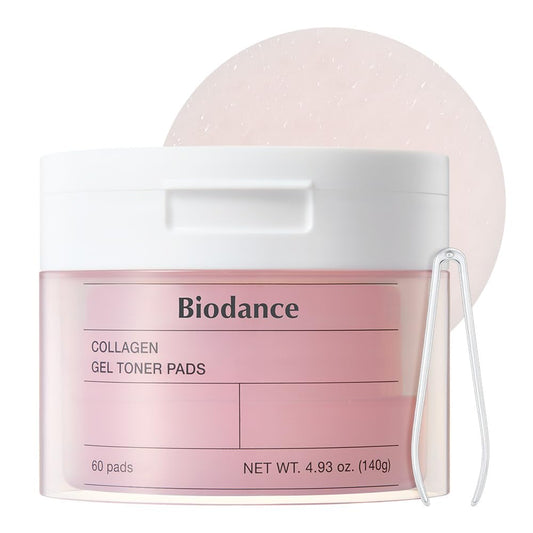 Biodance Collagen Gel Toner Pads, Pore Minimizer for Face, Improving Elasticity, Plumping Toner Pads for Sensitive Skin