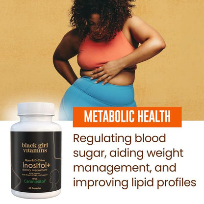 Black Girl Vitamins Inositol Supplement, 2000mg Myo + 50mg D-Chiro, Vegan Capsules to Support Hormone Balance