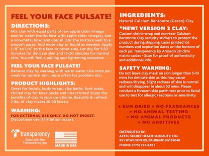 Aztec Secret– Indian Healing Clay 16 Oz – Deep Pore Cleansing Facial & Body Mask – The Original 100% Natural Calcium Bentonite Clay – New Version 2