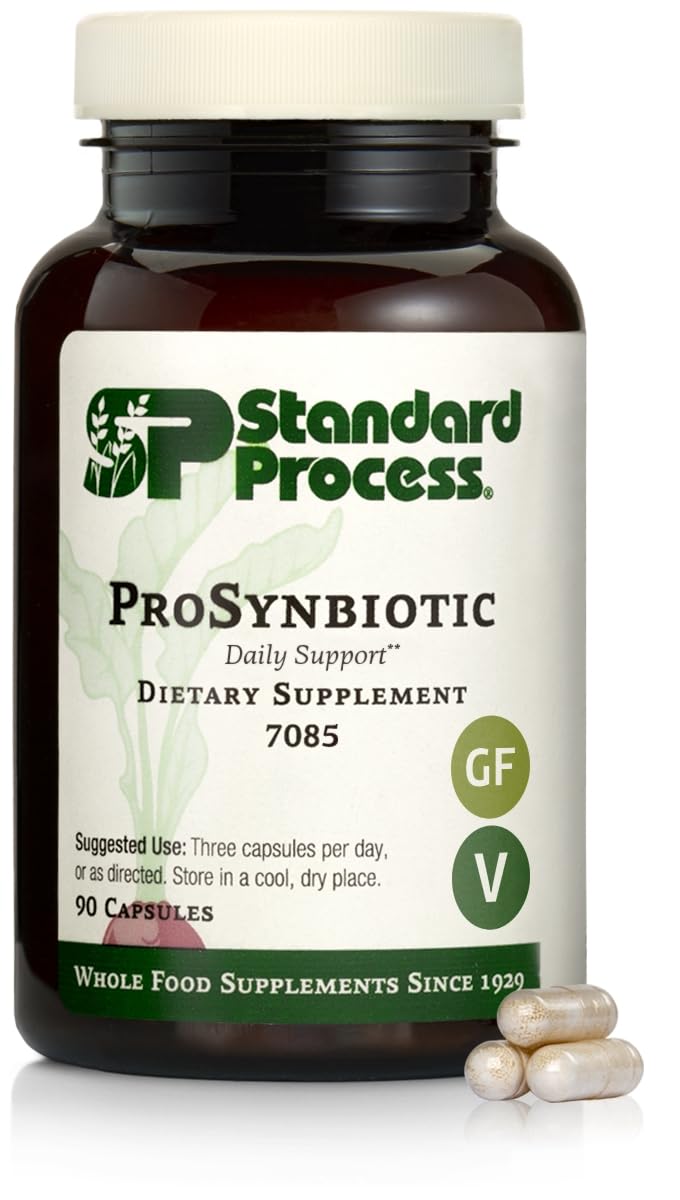 Standard Process ProSynbiotic - Whole Food Bowel, Immune Support, Digestion and Digestive Health with Bifidobacterium, Chicory Root, Lactobacillus Acidophilus, and Inulin - Vegetarian - 90 Capsules Standard Process Inc. buy supplements Au