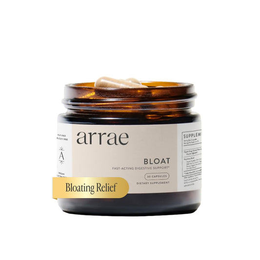Arrae Fast-Acting Bloating Relief Digestive Enzymes, All Natural Bloat, Gas & Indigestion Relief Capsules (30 Count)
