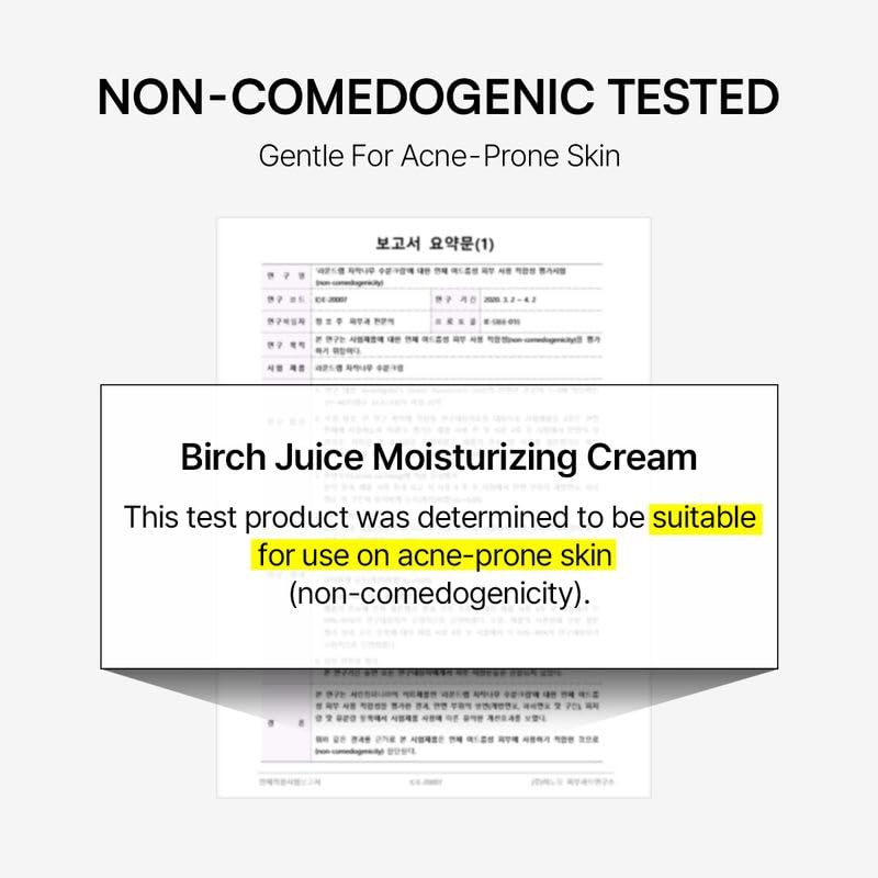ROUND LAB Birch Juice Moisturizing Cream 2.7 Fl Oz, 48-Hour Deep Hydrating Face Moisturizer with Birch Sap & Vita Hyaluronic Acid for Acne-Prone Skin