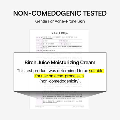 ROUND LAB Birch Juice Moisturizing Cream 2.7 Fl Oz, 48-Hour Deep Hydrating Face Moisturizer with Birch Sap & Vita Hyaluronic Acid for Acne-Prone Skin