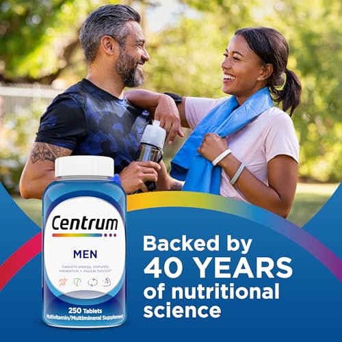 Centrum Multivitamin for Men, Multivitamin/Multimineral Supplement with Vitamin D3, B Vitamins and Antioxidants, Gluten Free