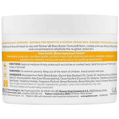 Palmer's Shea Butter Formula Raw African Shea Butter Balm, Nourishing Body Moisturizer