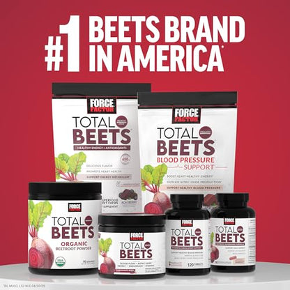 Force Factor Total Beets Ultimate Heart Health Chews for Blood Pressure Support, with Beetroot Powder, CoQ10, B Vitamins & Grapeseed Extract for Blood Flow & Energy