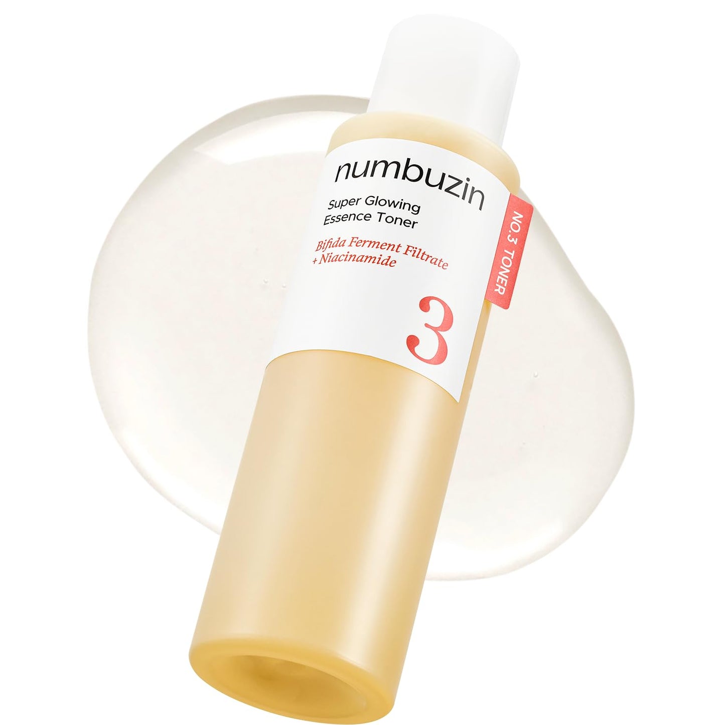 numbuzin No.3 Super Glowing Essence Toner, Fermented Toner for Skin Glow & Texture, Bifida, Niacinamide, Hydrating