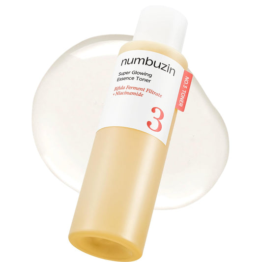 numbuzin No.3 Super Glowing Essence Toner, Fermented Toner for Skin Glow & Texture, Bifida, Niacinamide, Hydrating