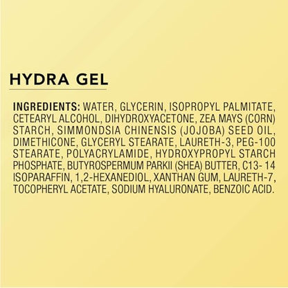Jergens Natural Glow Hydra Gel Moisturizer, Hyaluronic Acid Tanning Lotion, Hydrating Tanning Gel, Fragrance-Free Self Tanner