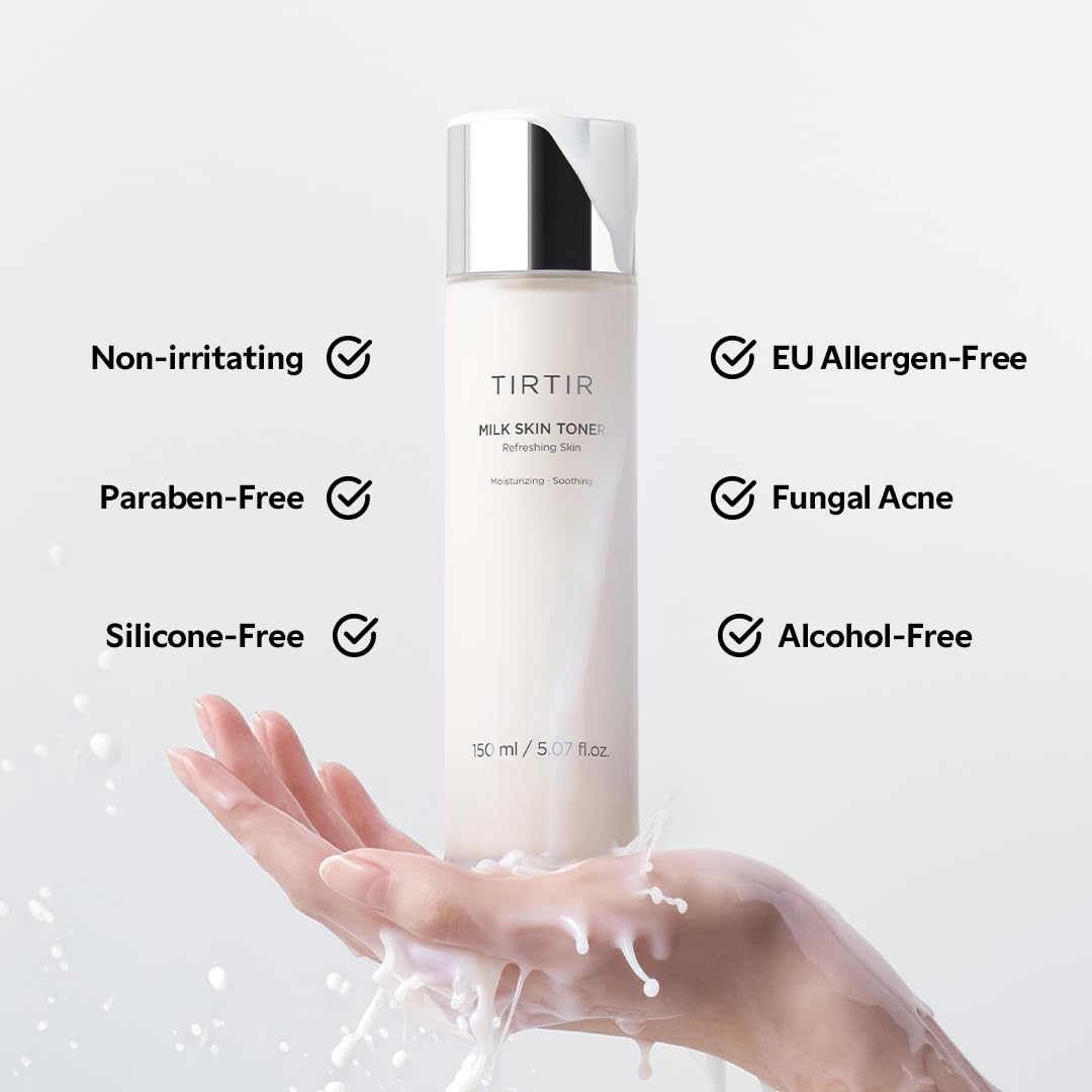 TIRTIR Milk Skin Rice Toner - Deep Moisturizing, Hydrating and Refreshing for face, Niacinamide, Ceramide, Rice Bran Extract, Nature-Oriented Ingredients, Korean Skin Care, Vegan, 150ml / 5.07 fl.oz. TIRTIRBuy Supplements Australia