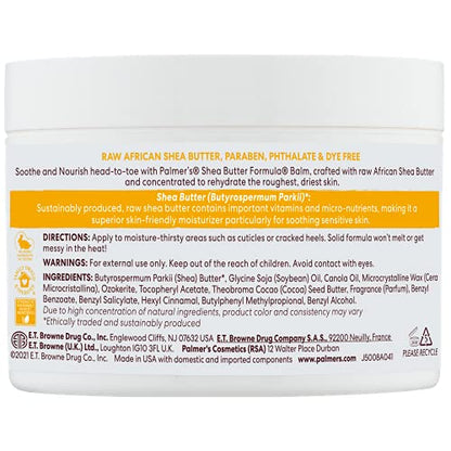 Palmer's Shea Butter Formula Raw African Shea Butter Balm, Nourishing Body Moisturizer