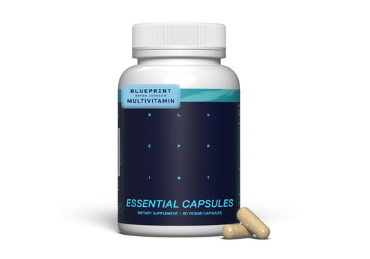 Blueprint Bryan Johnson Essential Capsules - Daily Multivitamin/Multimineral for Women and Men - Antioxidant Supplement with Calcium, Vitamin B1, Vitamin D, and Zinc - Vegan and Non GMO (30 Servings) Blueprint Bryan JohnsonBuy Supplements Australia