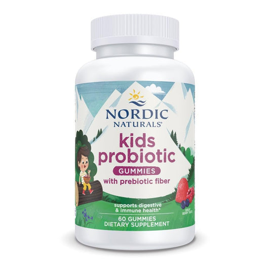 Nordic Naturals Kids Nordic Flora Probiotic Gummies, Merry Berry Punch - 60 Gummies - 1.5 Billion CFU & Prebiotic Fiber - Non-GMO, Vegan - 30 Servings Nordic NaturalsBuy Supplements Australia