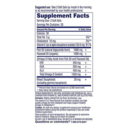 TheraTears Omega 3 Supplement, 1200mg, 90 ct (Pack of 1)