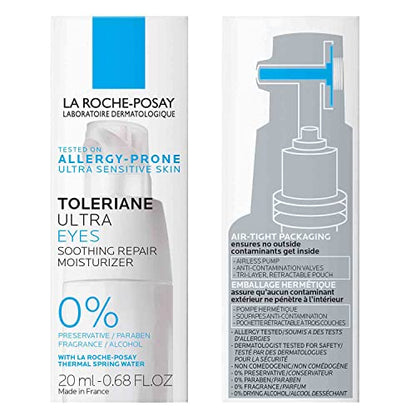 La Roche-Posay Toleriane Dermallergo Eye Cream Soothing Repair Moisturizer, Soothes and Comforts Sensitive Skin